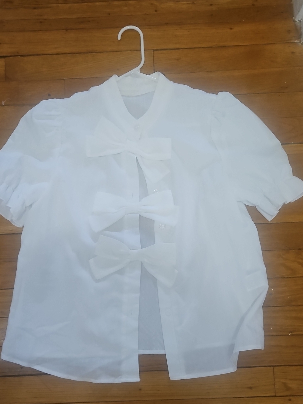 White Button-Front Shirt